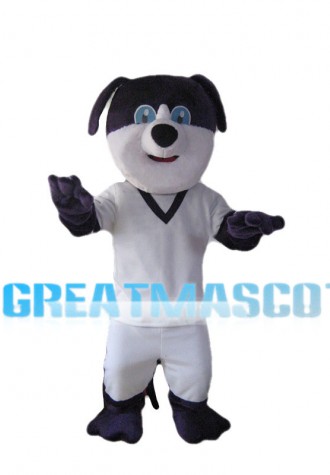 Lovely Black & White Dog Mascot Costume