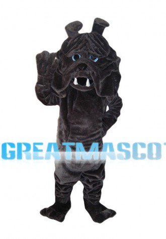 Dark Grey Shar Pei Mascot Costume