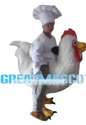 Big White Chicken Mascot Costume