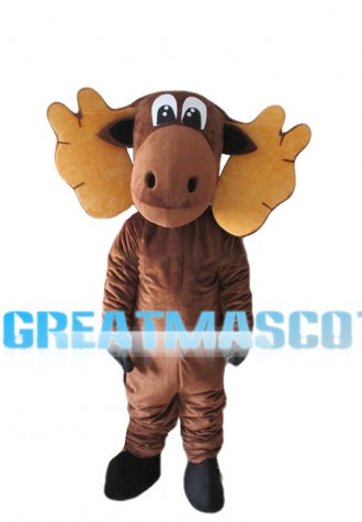 Adult Brown Moose Mascot Costume