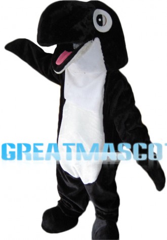 Black & White Dolphin Mascot Costume