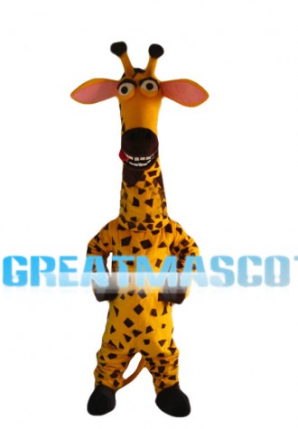 Naughty Yellow & Brown Giraffe Mascot Costume