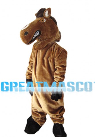Brown Wild Horse Mascot Costume