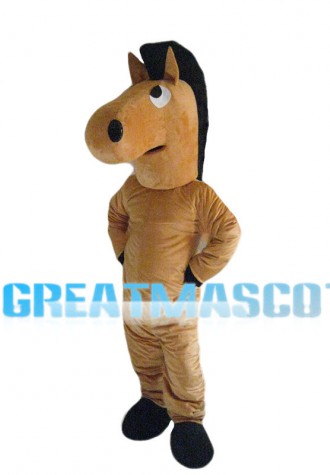 Arrogant Brown Horse Mascot Costume
