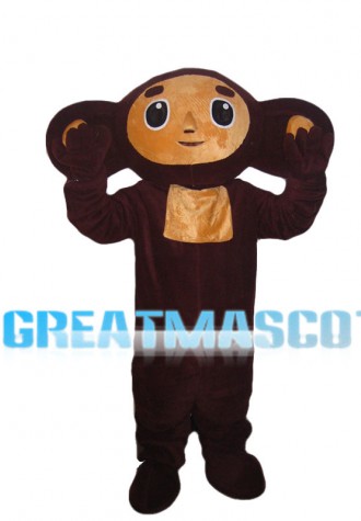 Brown Monkey With Big Ears Mascot Costume