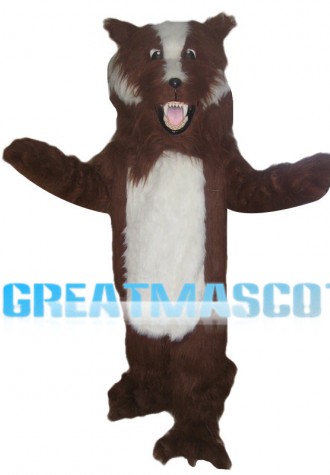 Scary Large Brown Dog Mascot Costume