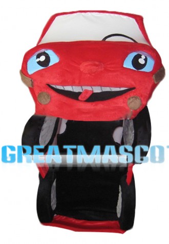 Opened Red Car Mascot Costume