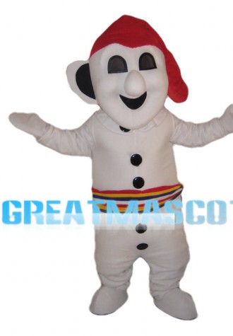 Special Look White Snowman Mascot Costume