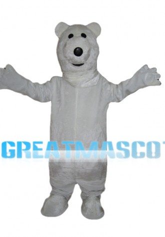 Pure Polar Bear Mascot Costume