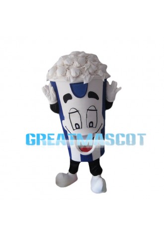 Full Blue Popcorn Bucket Mascot Costume