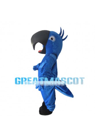 Blue Parrot With Pointed Beak Mascot Costume
