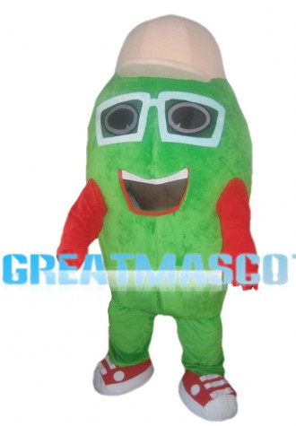 Green Pea Mascot Costume