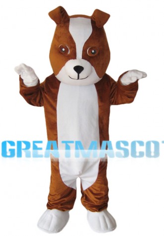 Brown & White Dog Mascot Costume