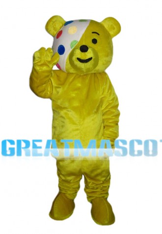 Ribbon Bear Mascot Costume
