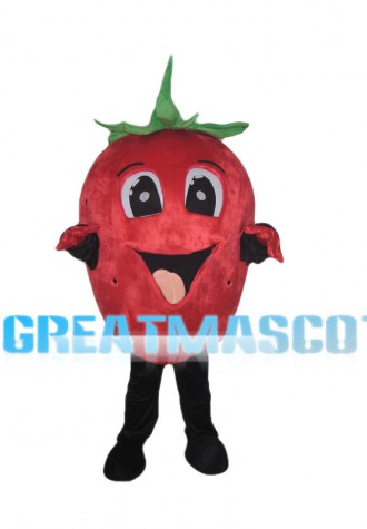 Cartoon Big Eyes Strawberry Mascot Costume