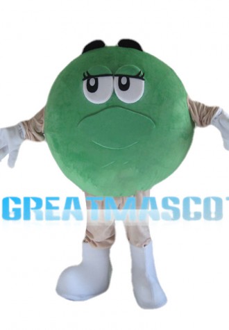 Green Chocolate Bean Mascot Costume