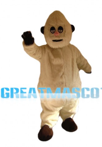 White Fur Snow Mountain Ape Mascot Costume
