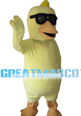 Gangster Duck With Sunglasses Mascot Costume