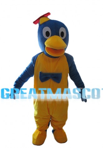 Silly Yellow & Blue Duck Mascot Costume