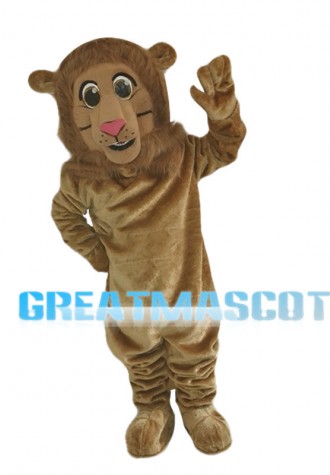 Amicable Greeting Lion Mascot Costume