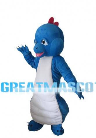 Likable Blue Dragon Mascot Costume