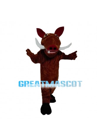 Wild Boar With Two Fangs Mascot Costume