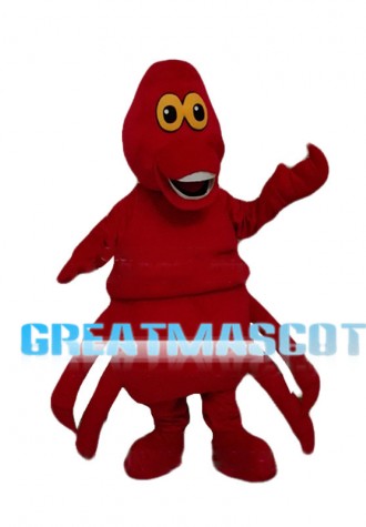 Fatty Red Big Octopus Mascot Costume