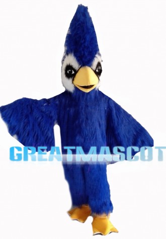 Blue Furry Roadrunner Mascot Costume