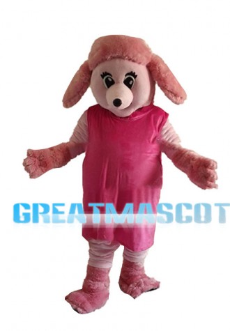 Pink Bear Wearing Windshield Mascot Costume