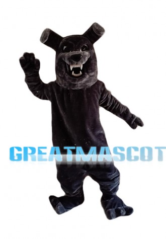 Manic Black Dog Mascot Costume