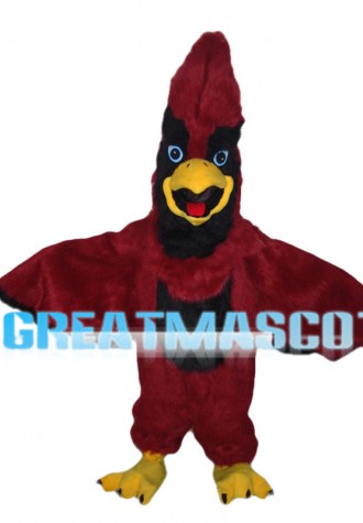 Pointed Head Red Eagle Mascot Costume