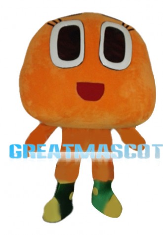 Big Eyes Orange Baby Mascot Costume