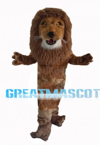 Arrogant Brown Lion Mascot Costume