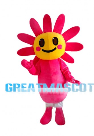 Splendid Pink Sunflower Mascot Costume