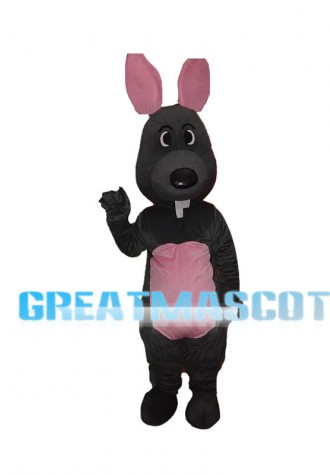 Grey Mouse With Pink Ears Mascot Costume