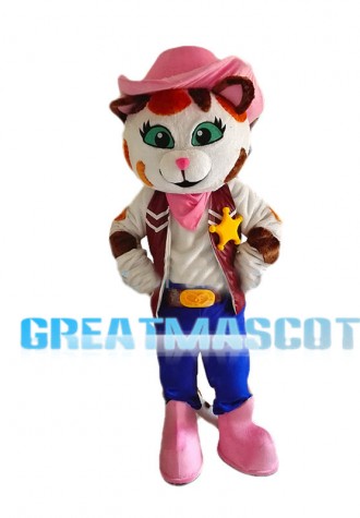 Stylish Detective Cat Mascot Costume