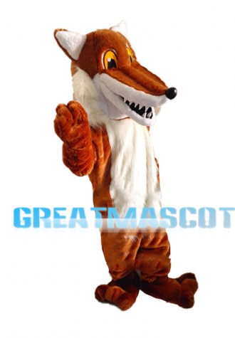 Pointed Mouth Wolf Mascot Costume