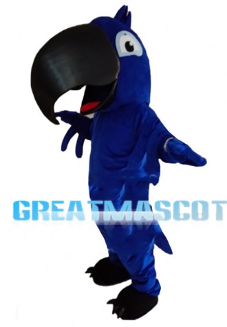 Noisy Blue Parrot Mascot Costume