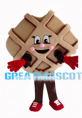 Cartoon Waffle Mascot Costume