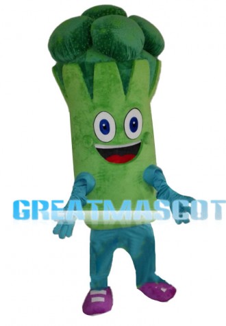 Healthy Green Vegetable Broccoli Mascot Costume