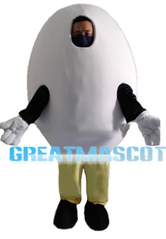 Huge White Egg Mascot Costume