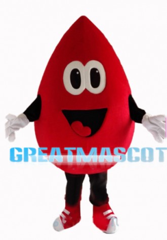 Lovely Red Water Drop Mascot Costume