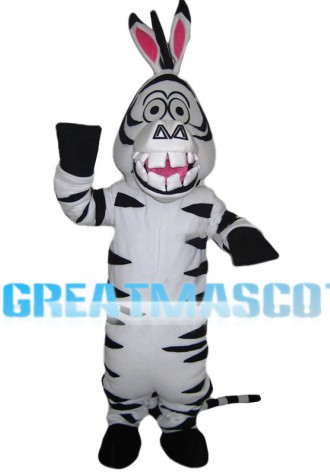 Interesting Zebra With Buck Teeth Mascot Costume