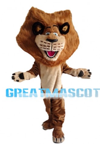 Forceful Wild Lion Mascot Costume