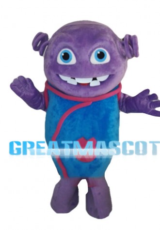 Purple Monster With Coil Ears Mascot Costume