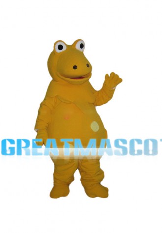 Fat Yellow Frog Mascot Costume