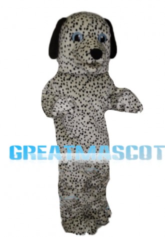 Dense Spots Dog With Blue Eyes Mascot Costume