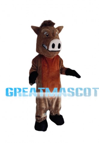 Brown Wild Boar Mascot Costume
