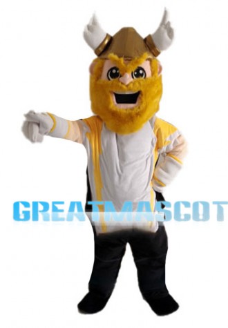 Golden-bearded Soldier Mascot Costume