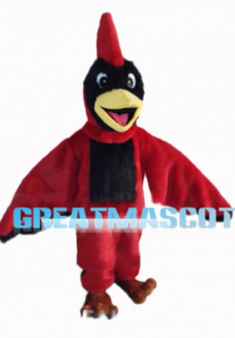 Red Eagle With Black Fur On Chest Mascot Costume